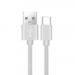 Type-C / USB-C Durable  6FT USB Cable Compatible with Power Station (Silver)